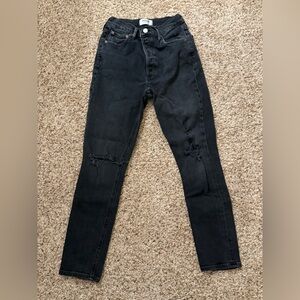 AGOLDE Distressed Black Skinny Jeans